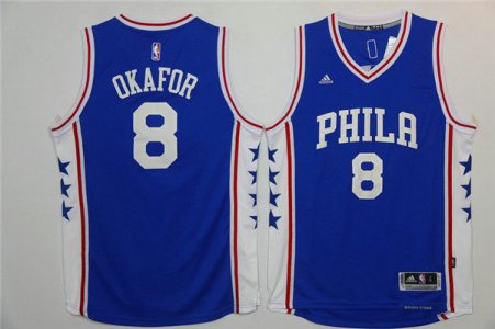 Maillot De Basket Philadelphia 76ers Jahlil Okafor 8 Bleu